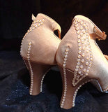 Style #7 Custom Rhinestone Closed Toe Ballroom Dance Shoes- Size 9.5
