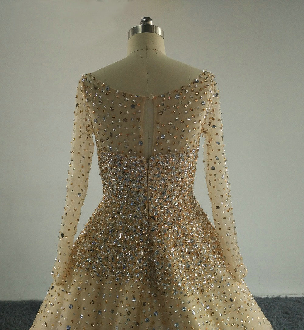Ball Gown with Beaded Sequined Bodice