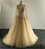 Ball Gown with Beaded Sequined Bodice