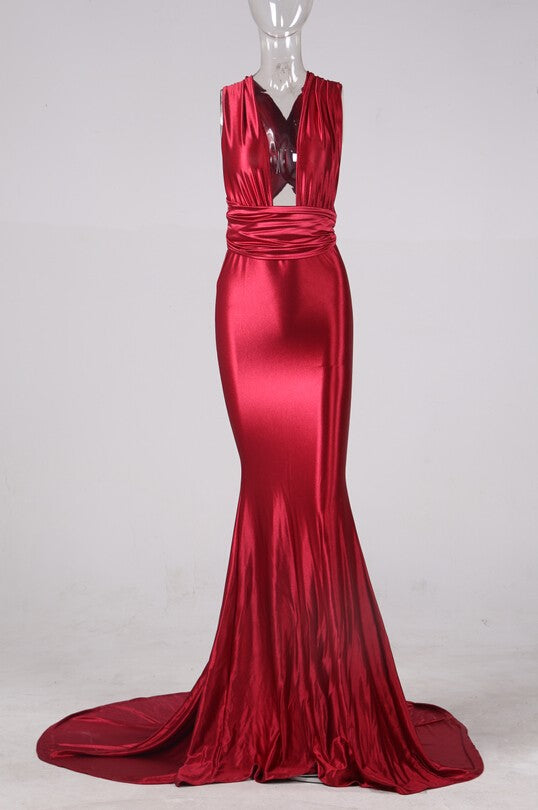 Scarlet Red Evening Gown