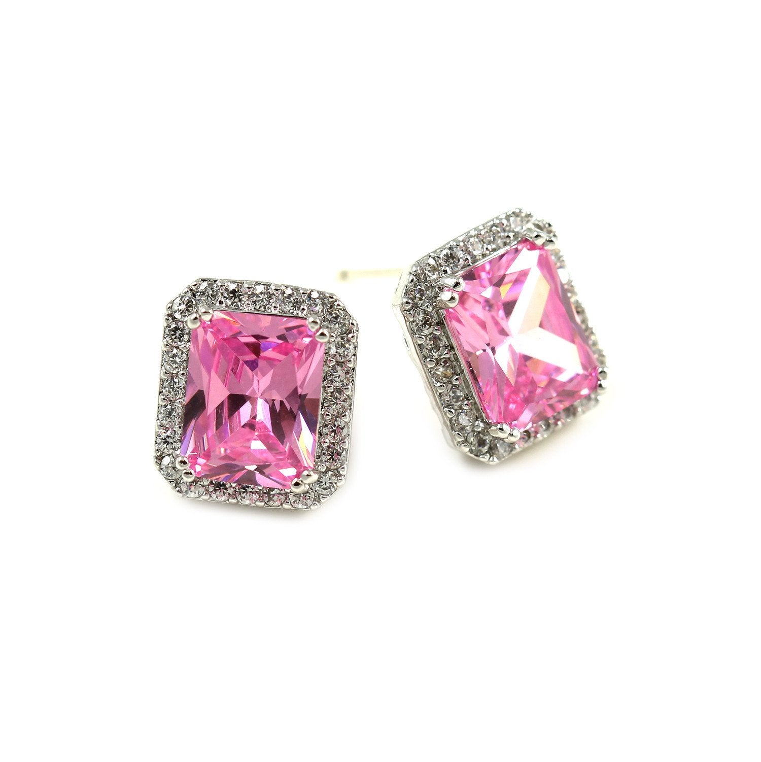Candy Square Cubic Zirconia Studs