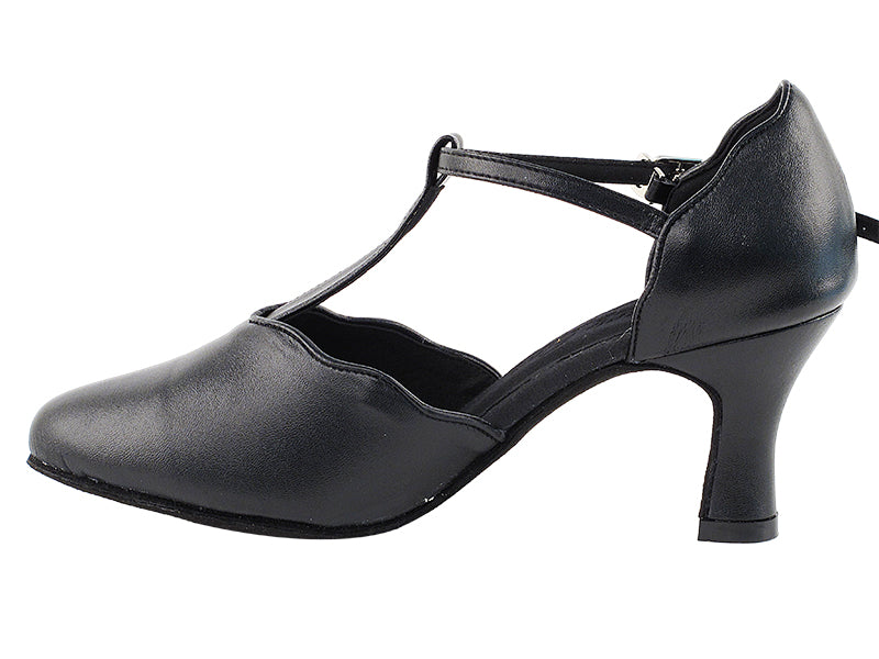C Series Closed Toe Black Leather Smooth/Standard Dance Shoe