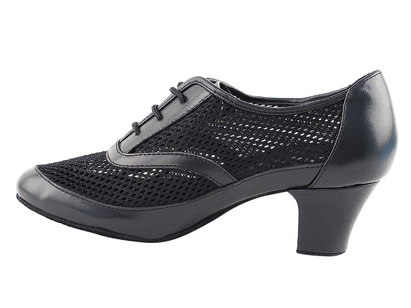 Competitive Dancer Series- Black Leather & Mesh Practice Shoe