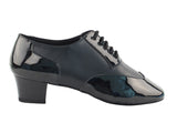 C Series Black Patent & Black Leather Ballroom Shoe