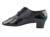 C Series Black Patent & Black Leather Ballroom Shoe