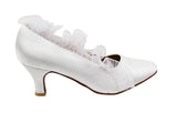 Sera Series Closed Toe White Satin Smooth/Standard Dance Shoe