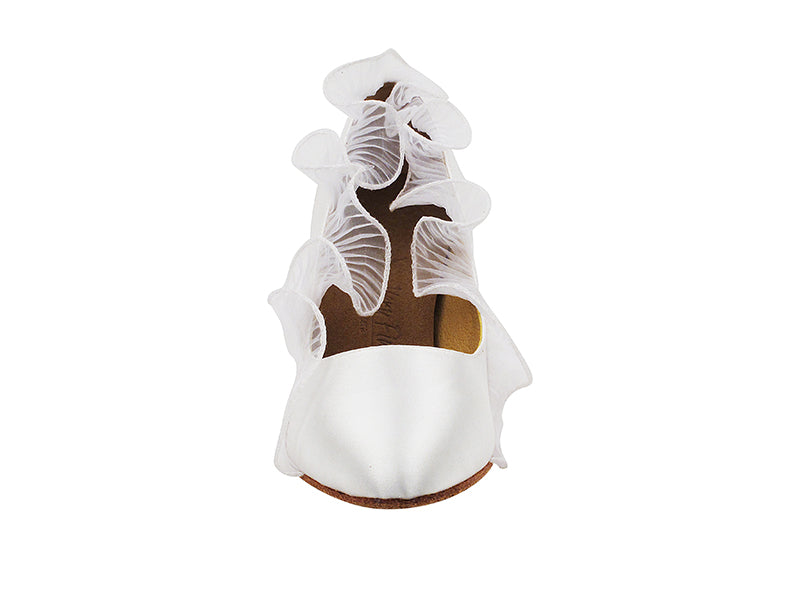 Sera Series Closed Toe White Satin Smooth/Standard Dance Shoe