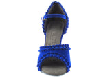 Sera Series Blue Velvet Dance Sandal