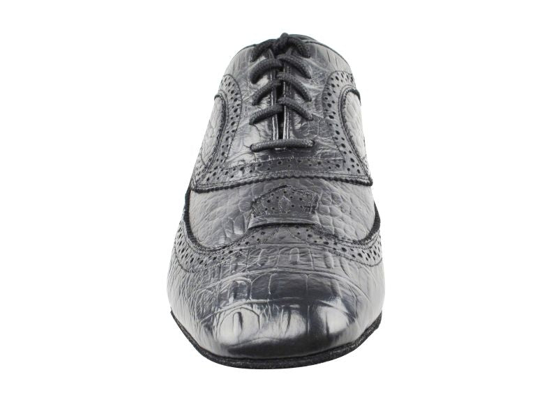 Competitive Dance Series Black Croc Embossed Leather