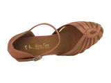 Classic Series Tan Satin  with Flesh Mesh Practice Shoe (two colors)