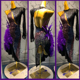 Perfect Purple and Sexy Rhythm Or Latin Dress