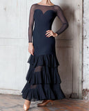 Sheer Accent Ballroom Smooth Dress- More Colors!