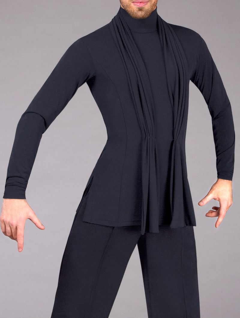 Long Sleeve Shawl Drape Rhythm or Latin Dance Shirt