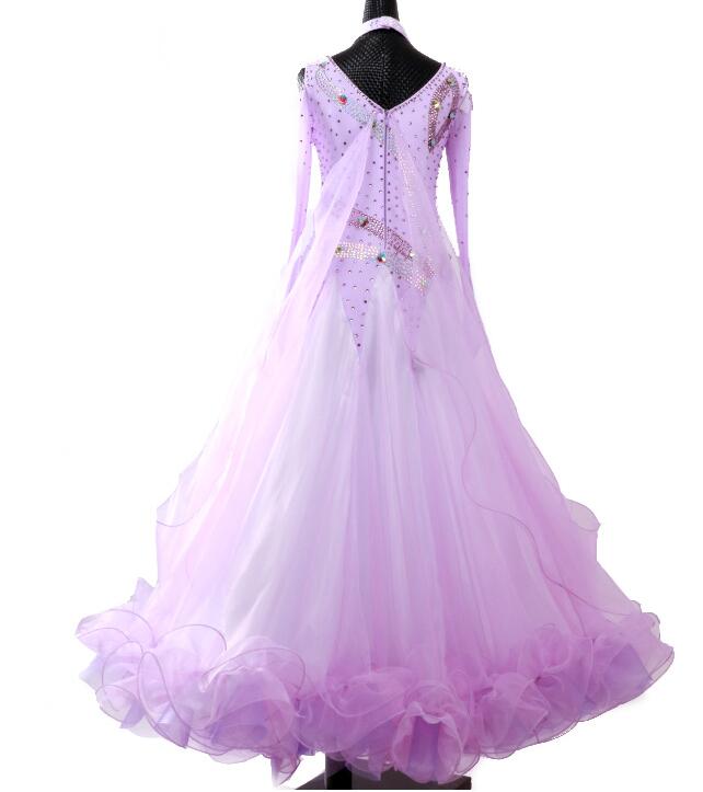 Soft Lavender International Standard Ballroom Dance Dress