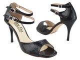 Tango Dance Shoes Two Straps Black Scale
