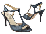 Tango Dance Shoes T-Strap Pewter Grey